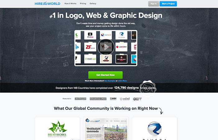 Hiretheworld - Design crowdsourcing website