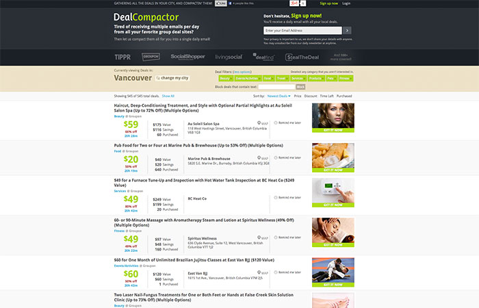 Dealcompactor - Deal aggregator