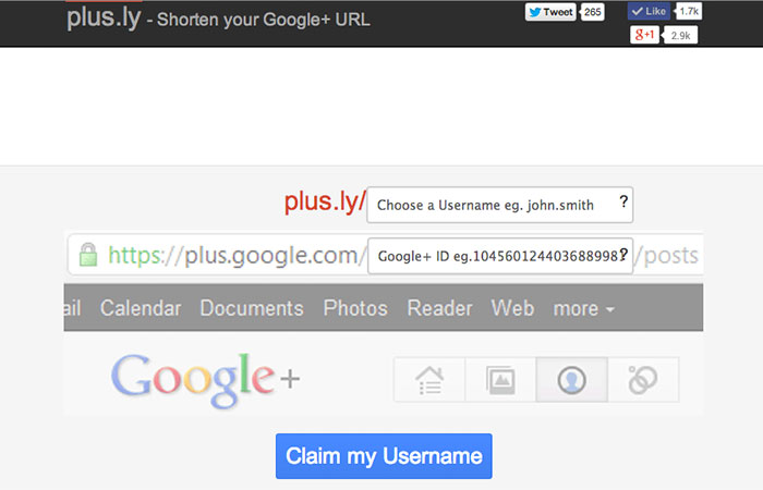 Plusly - Google+ URL shortener
